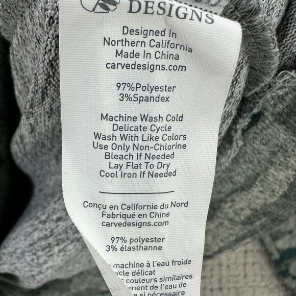 Carve Design Top Womens Size L Large Green Pullover Long Sleeve Camo V-Neck - Picture 9 of 9